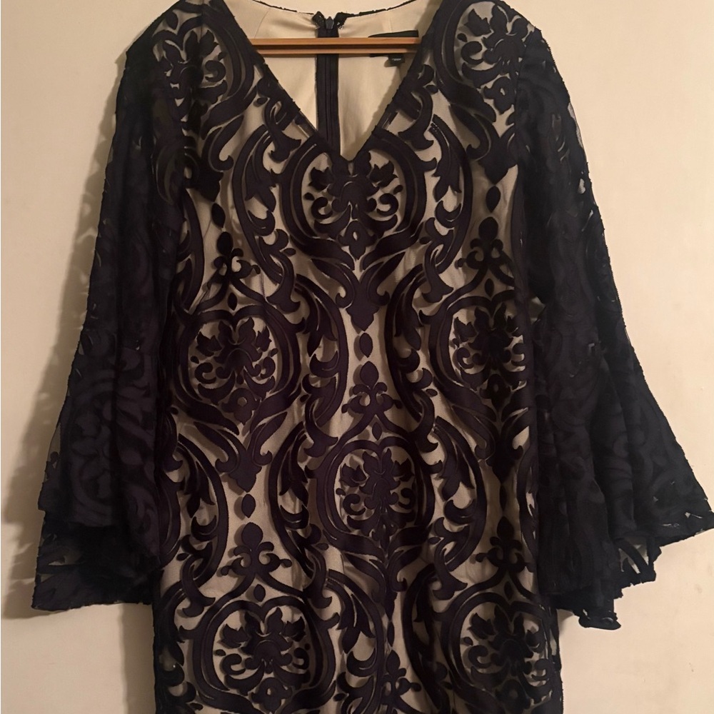 Elegant Blue Lace Dress